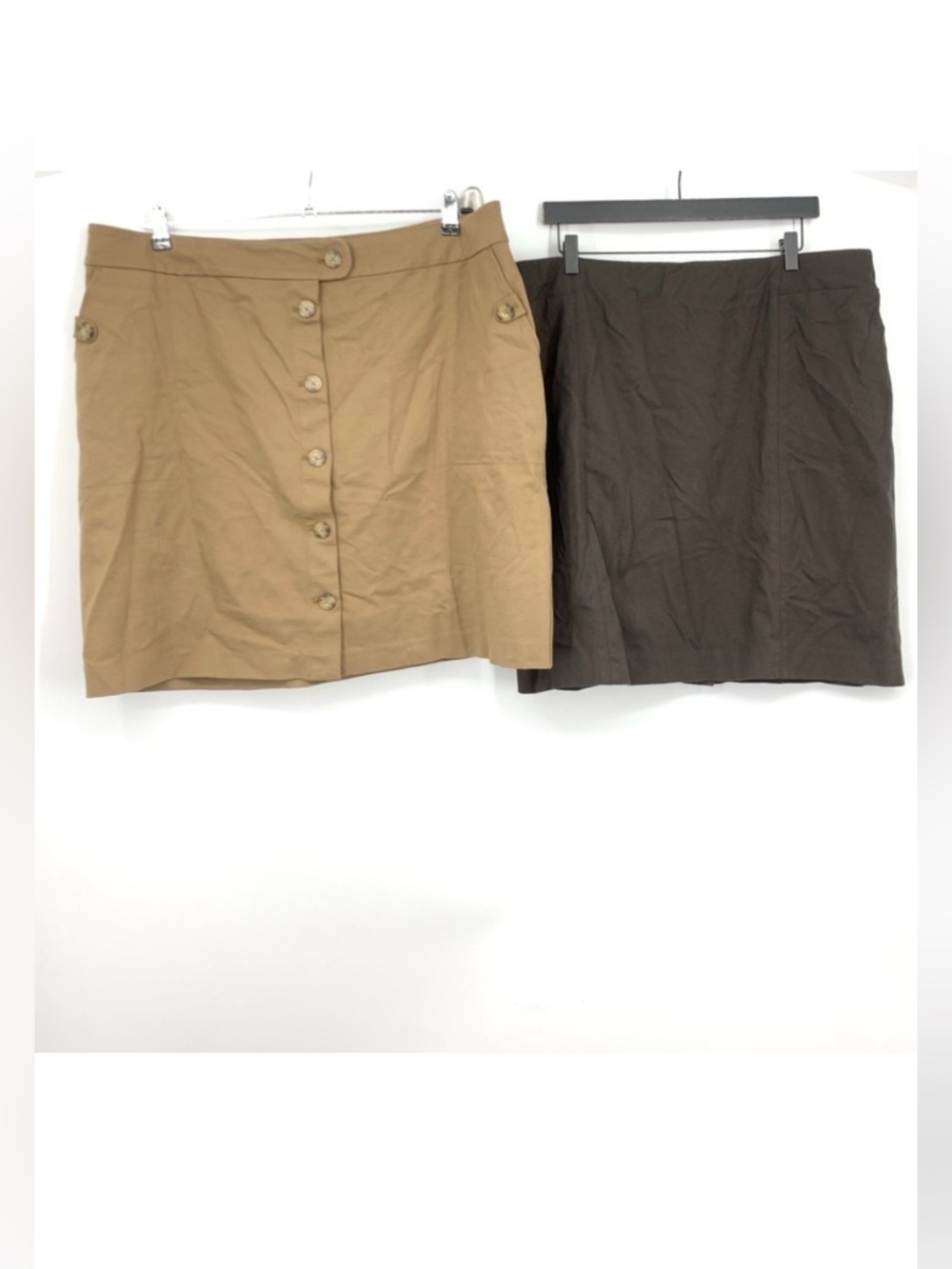 J Jill Women Size XL Skirt Lot‎ Set Of 2 Ponte Pencil Straight Stretch Brown